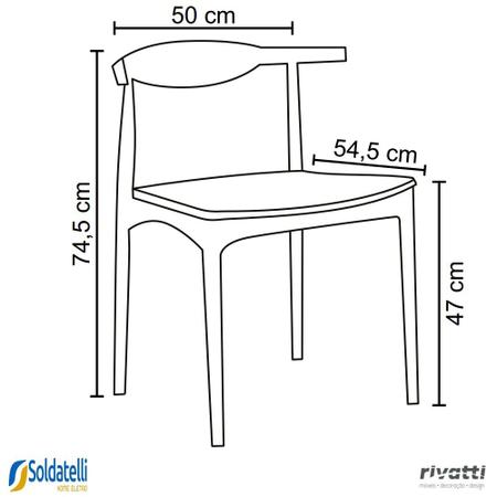 Imagem de Kit 4 Cadeiras Cora PU Preta, PU Verde ou Pu Fendi - Rivatti