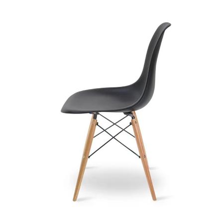 Imagem de Kit 4 Cadeiras Design Eiffel Eames Wood Jantar Preta