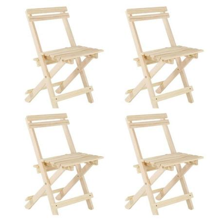 Imagem de Kit 4 Cadeiras Dobráveis em Madeira Maciça Espresso Móveis
