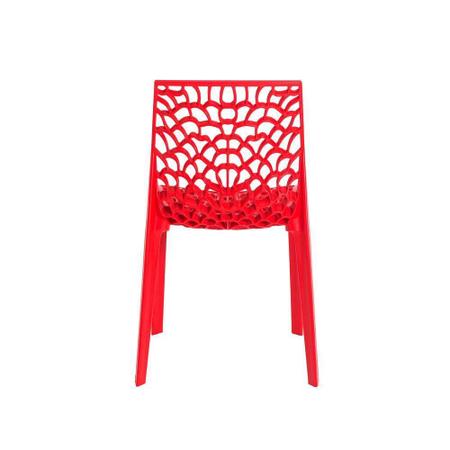 Imagem de Kit 4 Cadeiras Gruvyer Vermelha Sala Cozinha Jantar