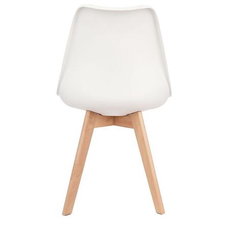 Imagem de Kit 4 Cadeiras Tulipa Eames Branca Design Estofadas De Jantar