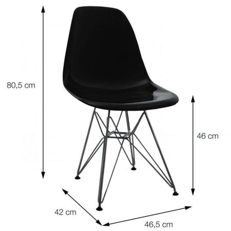Imagem de Kit 4 Cadeiras Vermelho Base Cromada Dkr OR Design