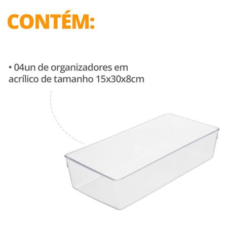 Cubo de Acrílico Tam P - Tam 60 cm de altura x 30 cm comprimento