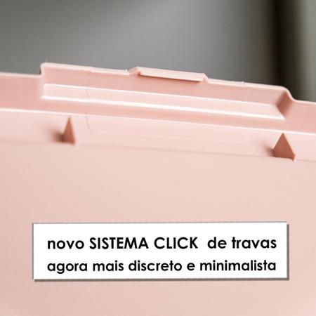 Imagem de Kit 4 Caixa Organizadora Sem Trava 7,5 L Cristal Ordene