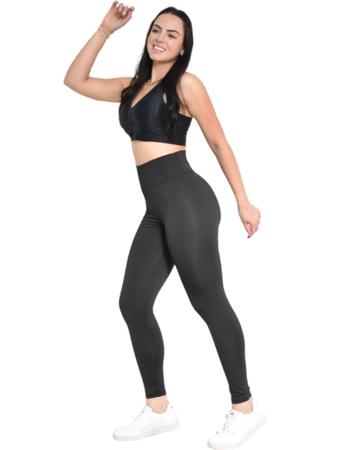 Calça Legging Leg Branca Lisa Grossa Fitness Academia Feminina Caminhada  Nao Transparente