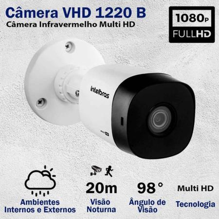 Imagem de Kit 4 Câmera de Segurança Full Hd 1080p 1220b Intelbras Dvr Inteligente Imhdx 3004 c/hd 1TB