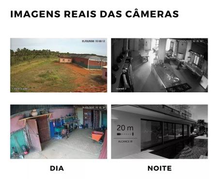 Imagem de Kit 4 Câmeras Segurança Residencial Dvr 1004 Intelbras + app