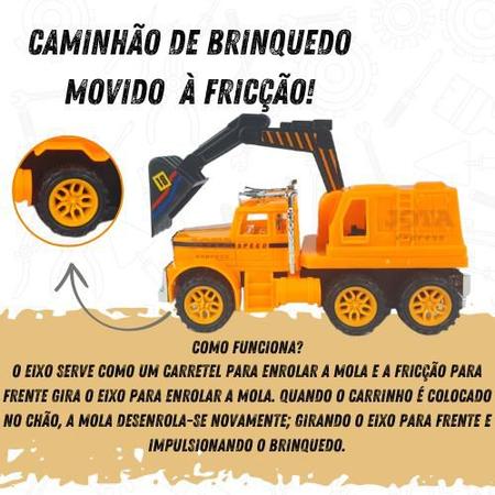 Kit 4 Caminhão Truck Construção 17 Cm Brinquedo Infantil