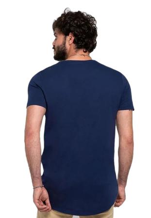 Imagem de Kit 4 Camisas Longline Básica Di Nuevo Masculina 100% Algodao 30.1