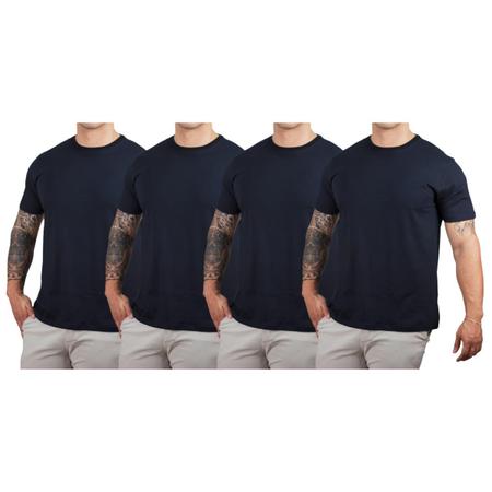 Kit 4 Camisetas Basicas Masculina Algodao Premium Slim Fit TRV Camiseta Masculina Magazine Luiza