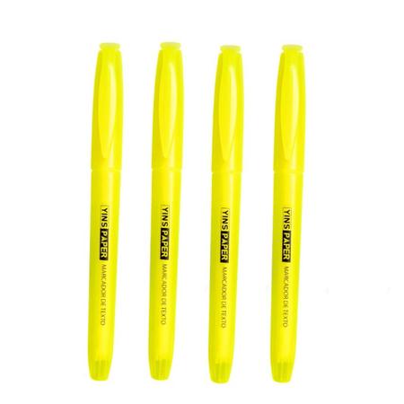 Imagem de Kit 4 canetas marcadores de  texto neon papelaria material escolar