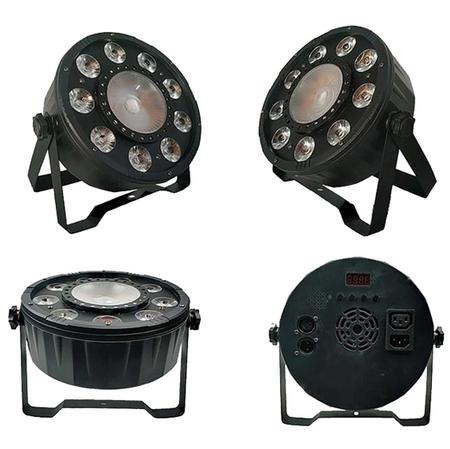 Imagem de Kit 4 Canhão De Luz 10 Led Par 9X3W Rgb+W Profissional Dmx