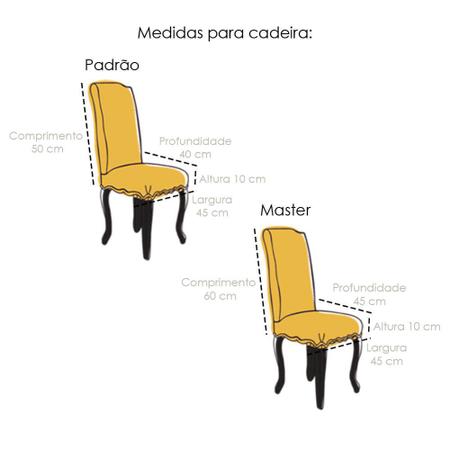 Kit 4 Capa de Cadeira Master Estampada Alisso Sultan Imagem de Kit 4 Capa de Cadeira Master Estampada Alisso Sultan
