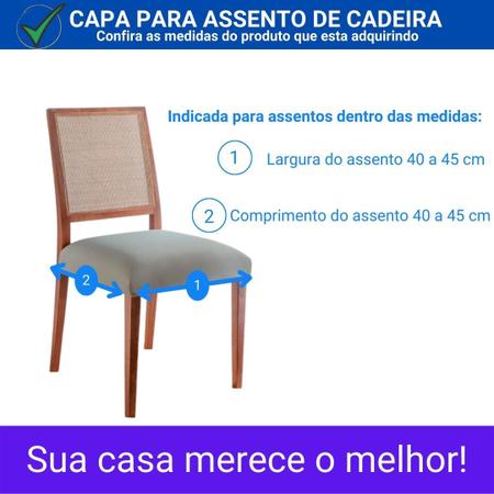 Imagem de Kit 4 Capas Assento Ajustável Protetora Elasticada Fecho Fivela Cadeira Jantar Mesa Cozinha Lisa