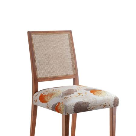 Imagem de Kit 4 Capas Assento Cadeira Jantar Mesa Cozinha Protetora Estampada Elasticada Ajustável Fecho Fivela