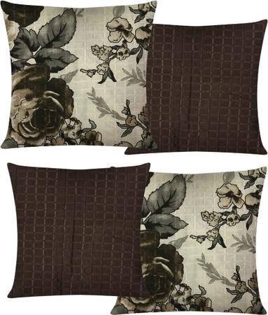 Kit 4 Capas Decorativa Maquinetado - R8 - Casa Outono Imagem de Kit 4 Capas Decorativa Maquinetado - R8