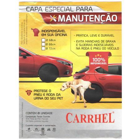 Imagem de Kit 4 Capas Protetoras Xixi Cachorro Pet Pneu Roda 72 cm Impermeável Carrhel 163