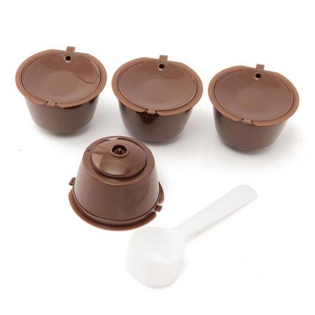 Imagem de Kit 4 capsula de cafe com colher dolce gusto