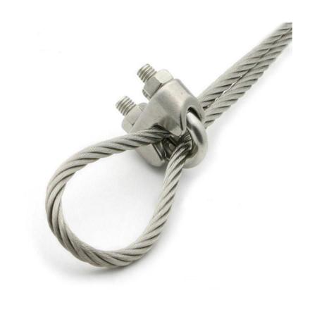 Kit 4 Clips Grampado Para Cabo De Aço 10Mm 3/8'' - Clip Grampado Imagem de Kit 4 Clips Grampado Para Cabo De Aço 10Mm 3/8''