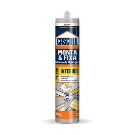 Imagem de KIT 4 COLA CASCOLA MONTA&FIXA PL500 360g BRANCO INTERIOR HENKEL