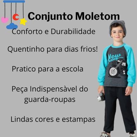 Kit 4 Conjunto Moletom Juvenil Masculino Feminino De Frio - KAMYLUS Imagem de Kit 4 Conjunto Moletom Juvenil Masculino Feminino De Frio