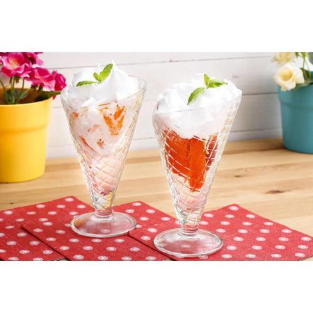 Jogo 4 Taça de Vidro Sobremesa Sorvete Milkshake Gelato Dolce Home 205ml -  Taça de Sobremesa - Magazine Luiza