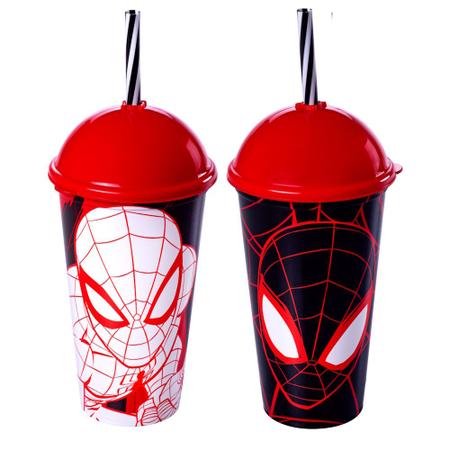 Imagem de Kit 4 Copos para Festa do Homem Aranha Shake com Canudo