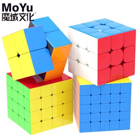 Kit Com 4 Cubos Magico Meilong Moyu 2x2x2 3x3x3 4x4x4 5x5x5 no Shoptime