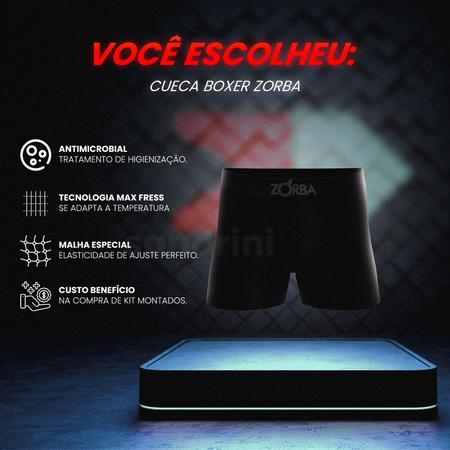 Imagem de Kit 4 Cuecas Boxer Algodão Zorba Sem Costura Original