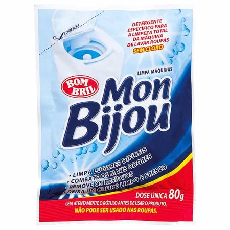 Imagem de Kit 4 Detergente Limpa Maquinas Mon Bijou 80Gr Dose Unica