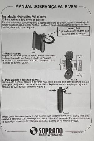 Imagem de Kit 4 Dobradiça Inox Porta Vai E Vem Bang Bang 3 Pol. 7,5 Cm