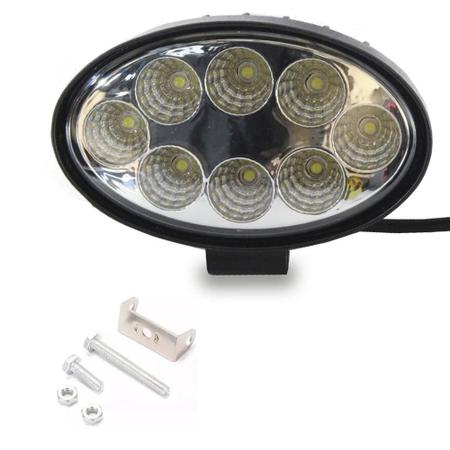 Kit 4 Farol De Milha Auxiliar Oval 8 Led 6000K Lente Branca - fx automotive Imagem de Kit 4 Farol De Milha Auxiliar Oval 8 Led 6000K Lente Branca