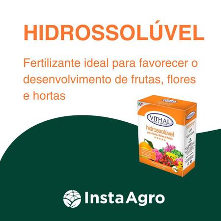 Imagem de Kit 4 Fertilizante Hidrossolúvel Horta Flores Frutas Vithal