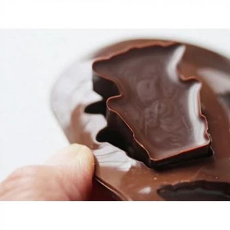 Imagem de Kit 4 Formas de Silicone para Bombom Chocolate + Panelinha com Bico