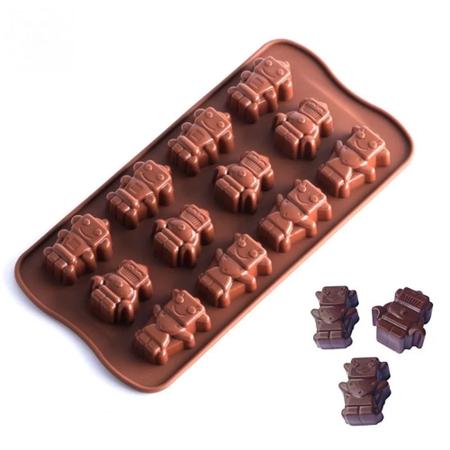 Imagem de Kit 4 Formas de Silicone para Bombom Chocolate + Panelinha com Bico