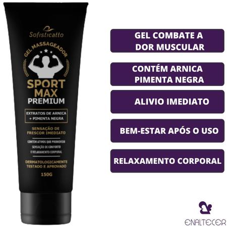 Kit 4 Gel Massageador Combate a Dor Sport Max Premium 150g - Sofisticatto Imagem de Kit 4 Gel Massageador Combate a Dor Sport Max Premium 150g