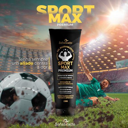 Kit 4 Gel Massageador Combate a Dor Sport Max Premium 150g - Sofisticatto Imagem de Kit 4 Gel Massageador Combate a Dor Sport Max Premium 150g
