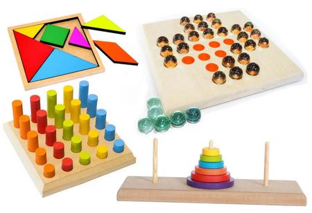 Jogo Montessori de Pinos - Brinquedos Educativos e Pedagógicos