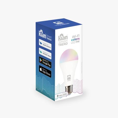 Imagem de Kit 4 Lâmpadas Led Bulbo Inteligente 11W RGB Wi-Fi Colors