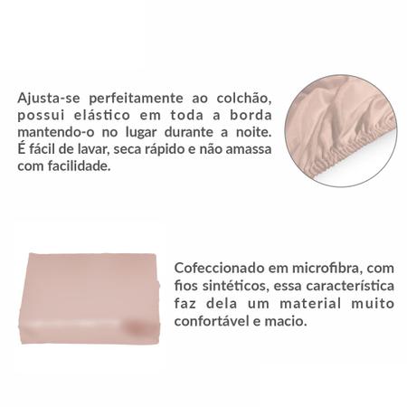 Imagem de Kit 4 Lençol Elástico Cama Box Casal Toque Macio