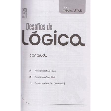 Kit 4 Livros Coquetel Desafios de Lógica Com Página Branca