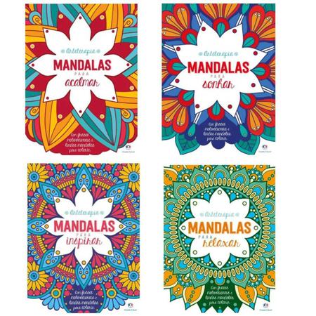 Kit c/4 livros para colorir - mandalas arteterapia antiestresse 2022 -  Livro de Colorir - Magazine Luiza