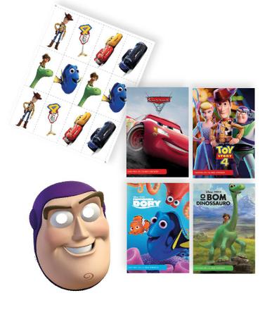 Kit 4 Livros Pixar Disney de desenho pintar colorir -Jogo Da