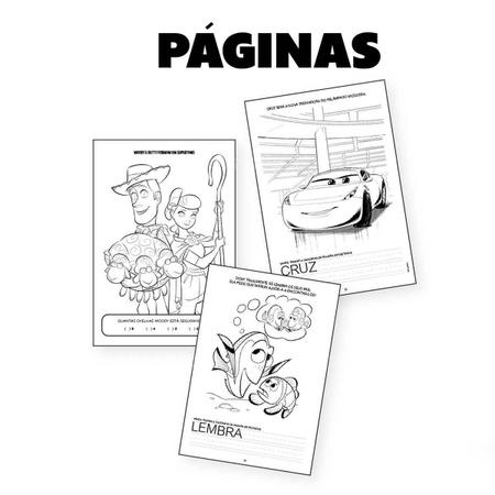 Kit 4 Livros Pixar Disney de desenho pintar colorir -Jogo Da