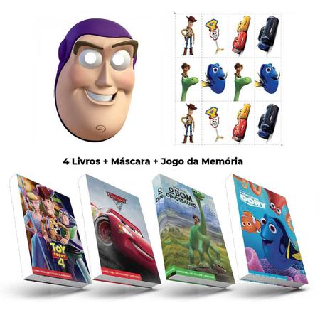 4 Livros de Colorir + Jogo da Memória + Máscara da Princesa Disney 4 em 1  Pintar Desenhos Infantil Meninas