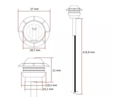 Imagem de Kit 4 Luz Led Âmbar Grade Fume Ford Ranger Ford Raptor F250 Amarok Hilux  Strada Toro Uno