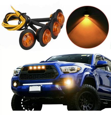 Imagem de Kit 4 Luz Led Âmbar Grade Fume Ford Ranger Ford Raptor F250 Amarok Hilux  Strada Toro Uno