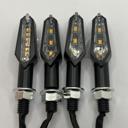 Imagem de KIT 4 Luz Seta Esportiva Pisca de Led Modelo P29 Para Moto Honda NX4 FALCON 400 Ano 2016 2017 2018 2019 2020 2021