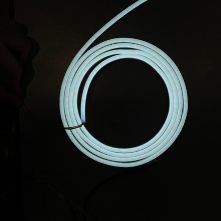 Imagem de Kit 4 Mangueiras LED Neon 12v Branco Frio 5 metros (20m totais) + fonte slim 20A