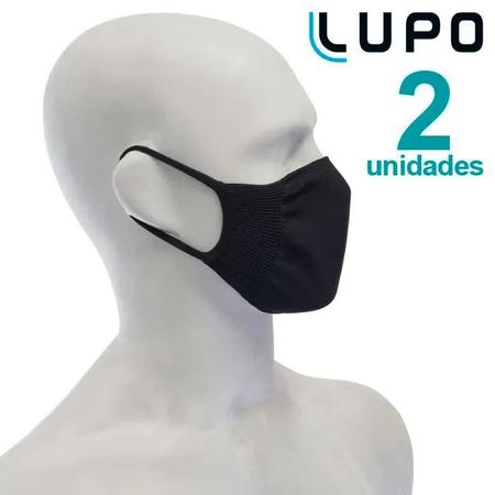 Imagem de Kit 4 Máscaras Protetora Lupo Original  Adulto Antiviral Sem Costura Preto
